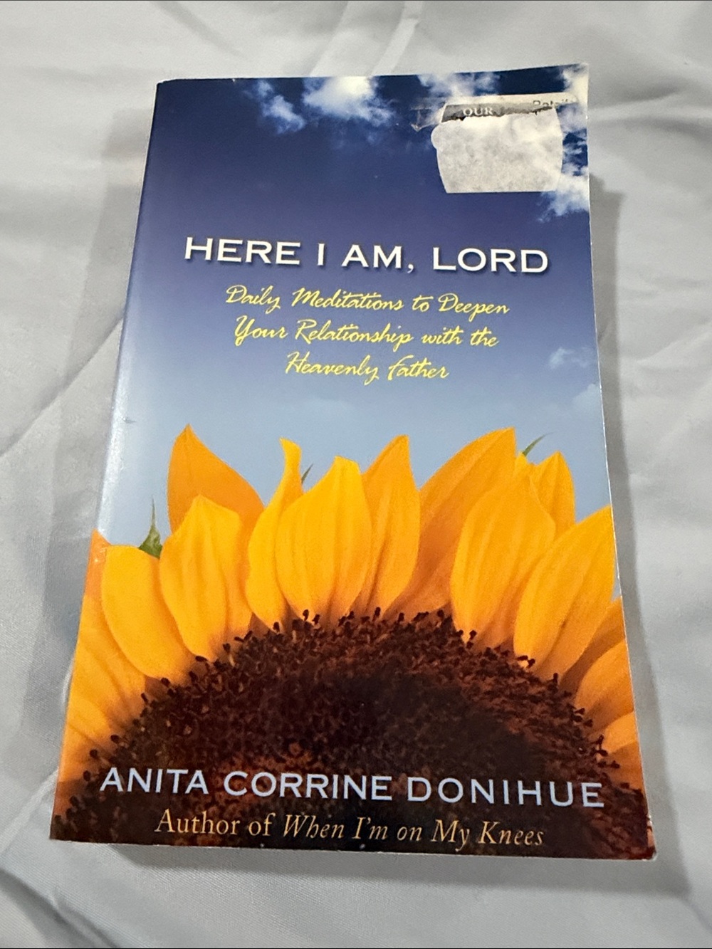 Here I Am, Lord by Anita Corrine Donihue - Blue & Yellow Sunflower Paperback